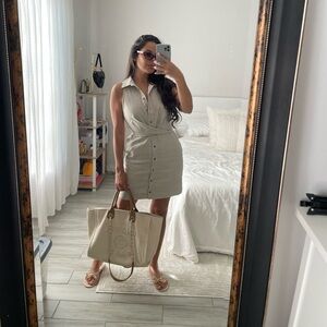 ANN TAYLOR Beige linen Dress